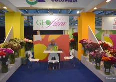 The Geoflora stand, Colombian growers and exporters of cut flowers.